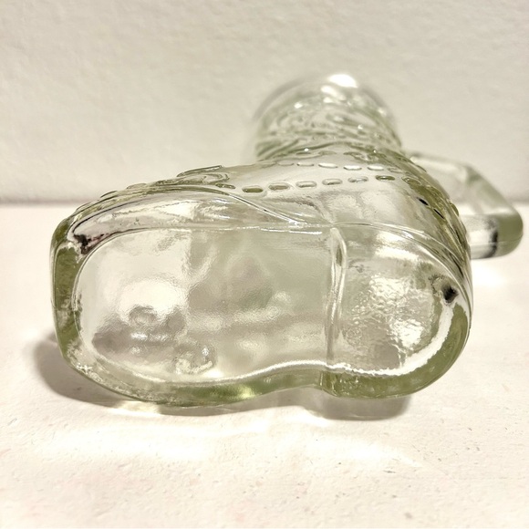 Tall Glass Mug Vintage Cowboy Cowgirl mug with handles Clear glass. Milk Mug - Picture 6 of 6